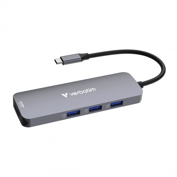 Verbatim USB-C Pro Multiport Hub 8 Port (2 x HDMI | 3 x USB-A | SD | microSD | USB-C PD)